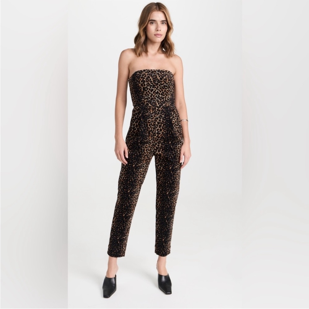 Rachel Comey Animal Print Strapless Jumpsuit